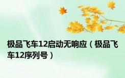 极品飞车12启动无响应（极品飞车12序列号）