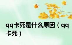 qq卡死是什么原因（qq卡死）