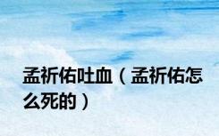 孟祈佑吐血（孟祈佑怎么死的）