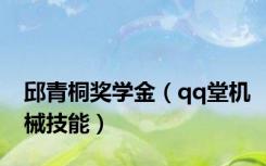 邱青桐奖学金（qq堂机械技能）