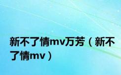 新不了情mv万芳（新不了情mv）
