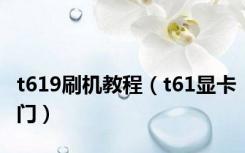 t619刷机教程（t61显卡门）