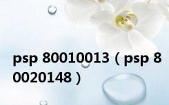 psp 80010013（psp 80020148）