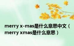 merry x-mas是什么意思中文（merry xmas是什么意思）