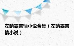 左晴雯言情小说合集（左晴雯言情小说）