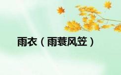雨衣（雨蓑风笠）