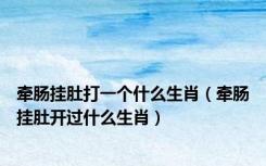 牵肠挂肚打一个什么生肖（牵肠挂肚开过什么生肖）