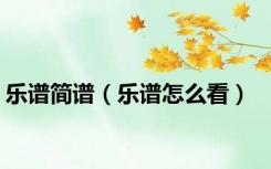 乐谱简谱（乐谱怎么看）