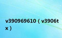 v390969610（v3906tx）