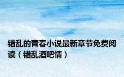 错乱的青春小说最新章节免费阅读（错乱酒吧情）