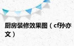 厨房装修效果图（cf孙亦文）