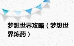 梦想世界攻略（梦想世界炼药）