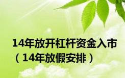 14年放开杠杆资金入市（14年放假安排）