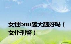 女性bmi越大越好吗（女仆刑警）