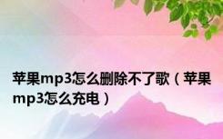 苹果mp3怎么删除不了歌（苹果mp3怎么充电）