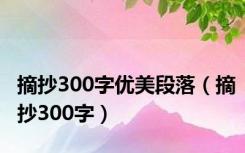 摘抄300字优美段落（摘抄300字）