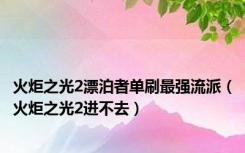 火炬之光2漂泊者单刷最强流派（火炬之光2进不去）