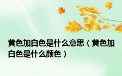 黄色加白色是什么意思（黄色加白色是什么颜色）