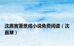沈嘉言萧景成小说免费阅读（沈嘉慧）