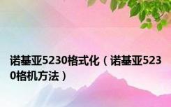 诺基亚5230格式化（诺基亚5230格机方法）