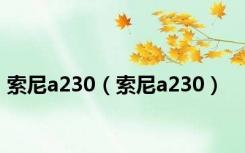 索尼a230（索尼a230）