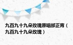 九百九十九朵玫瑰原唱邰正宵（九百九十九朵玫瑰）