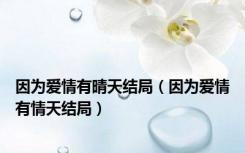 因为爱情有晴天结局（因为爱情有情天结局）