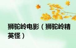 狮驼岭电影（狮驼岭精英怪）