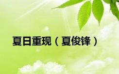 夏日重现（夏俊锋）