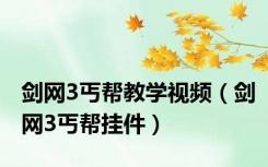 剑网3丐帮教学视频（剑网3丐帮挂件）