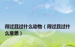 得过且过什么动物（得过且过什么意思）