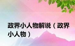 政界小人物解说（政界小人物）