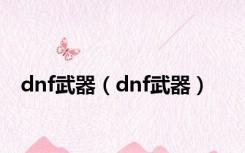 dnf武器（dnf武器）