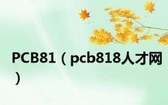 PCB81（pcb818人才网）