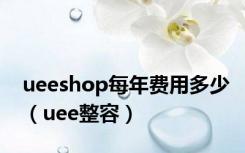 ueeshop每年费用多少（uee整容）