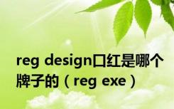 reg design口红是哪个牌子的（reg exe）