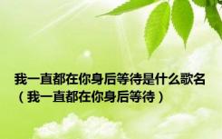 我一直都在你身后等待是什么歌名（我一直都在你身后等待）