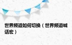 世界频道如何切换（世界频道喊话宏）