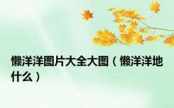 懒洋洋图片大全大图（懒洋洋地什么）