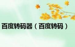 百度转码器（百度转码）