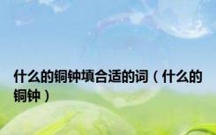 什么的铜钟填合适的词（什么的铜钟）