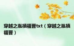 穿越之胤禛福晋txt（穿越之胤禛福晋）