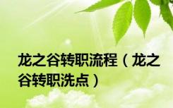 龙之谷转职流程（龙之谷转职洗点）