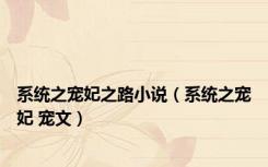 系统之宠妃之路小说（系统之宠妃 宠文）