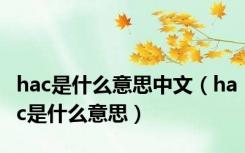 hac是什么意思中文（hac是什么意思）