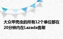 大众甲壳虫的所有12个单位都在20分钟内在Lazada售罄