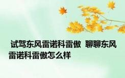 试驾东风雷诺科雷傲  聊聊东风雷诺科雷傲怎么样