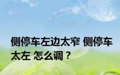 侧停车左边太窄 侧停车太左 怎么调？