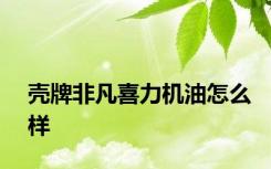壳牌非凡喜力机油怎么样