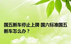 国五新车停止上牌 国六标准国五新车怎么办？